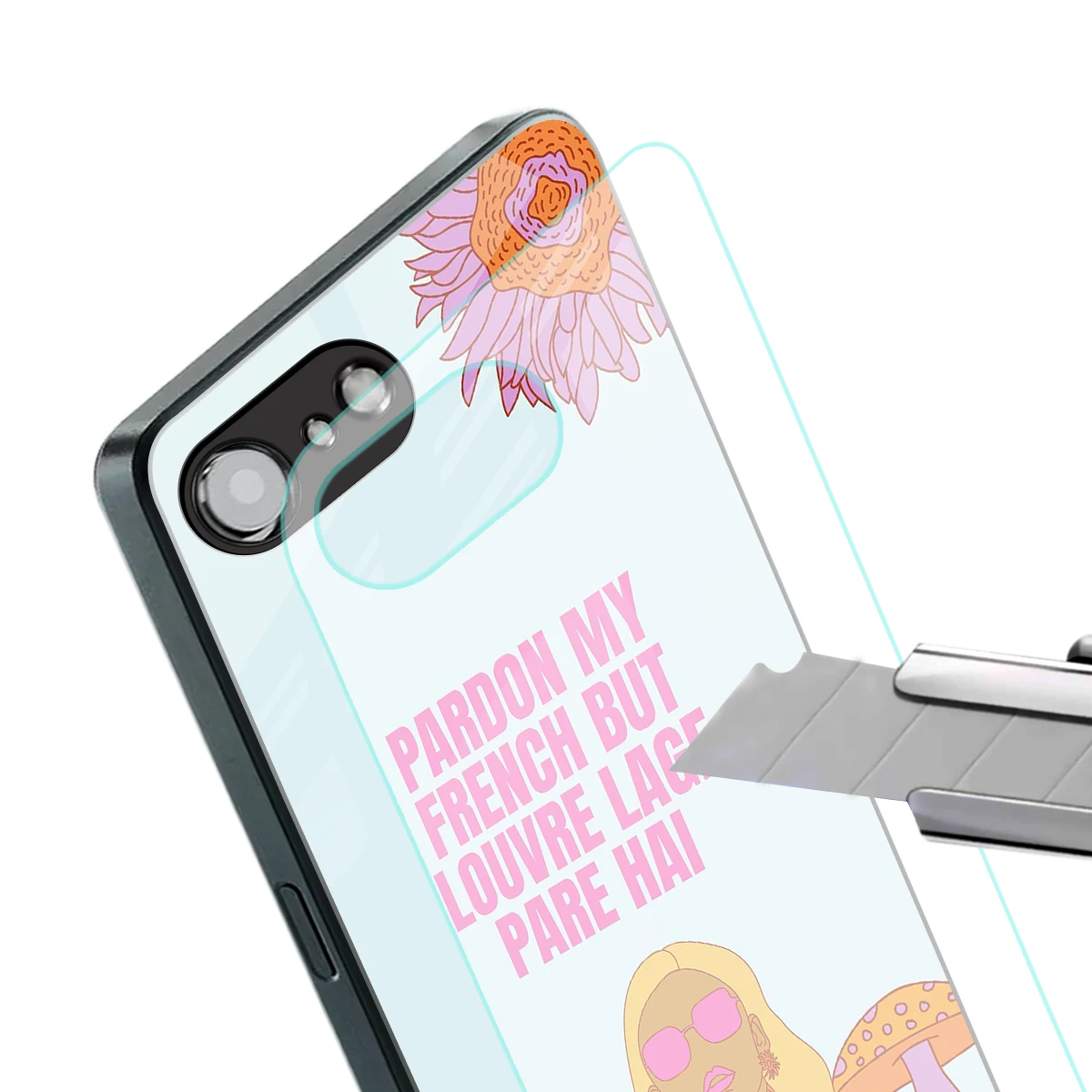 Louvre Lage Pade Hai stylish phone case for iphone 16e | glossy glass and slim fit