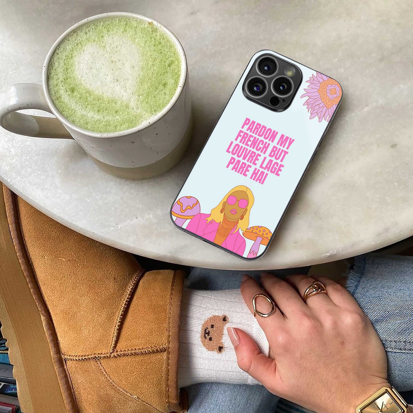 Louvre Lage Pade Hai Phone Case for Iphone 16 | Glass Case