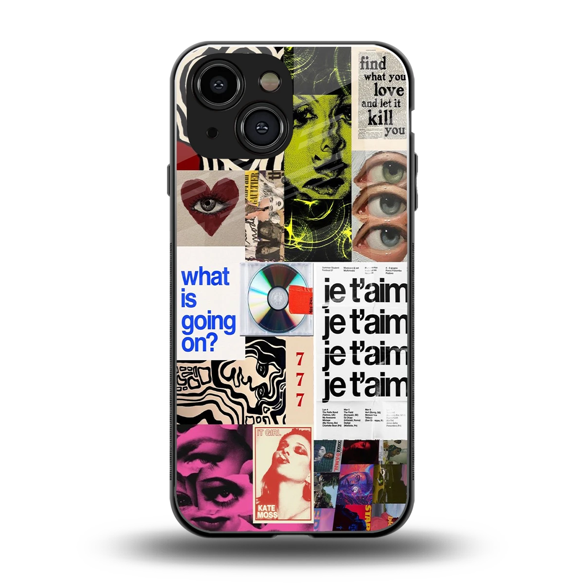 Love Chaos back phone cover | glass case for iphone 13 mini
