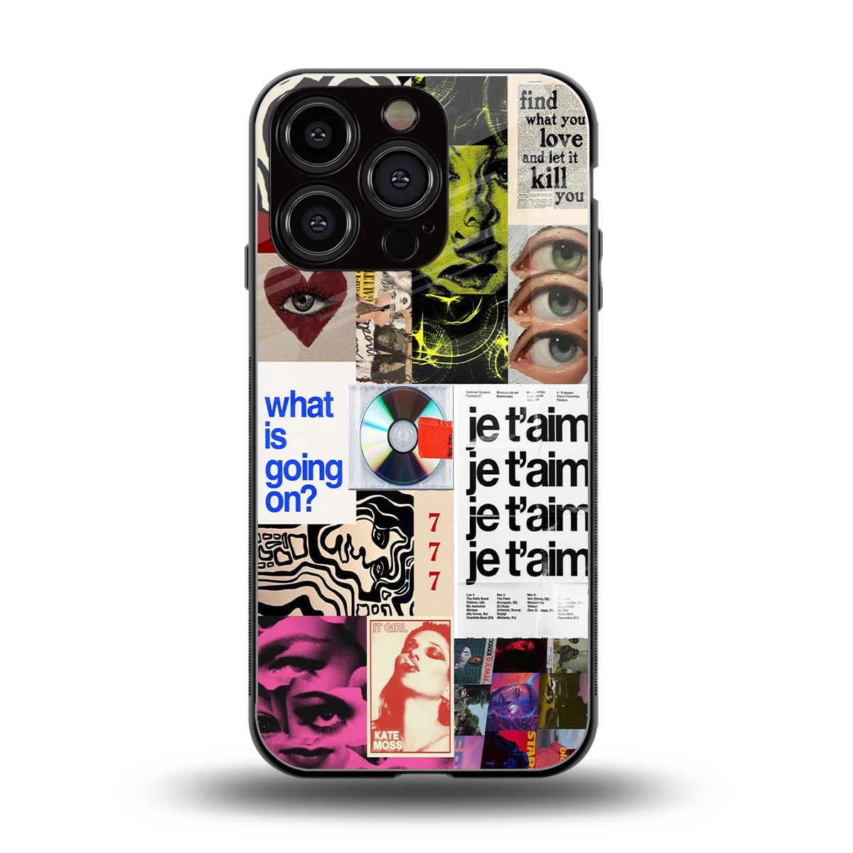Love Chaos back phone cover | glass case for iphone 16 pro