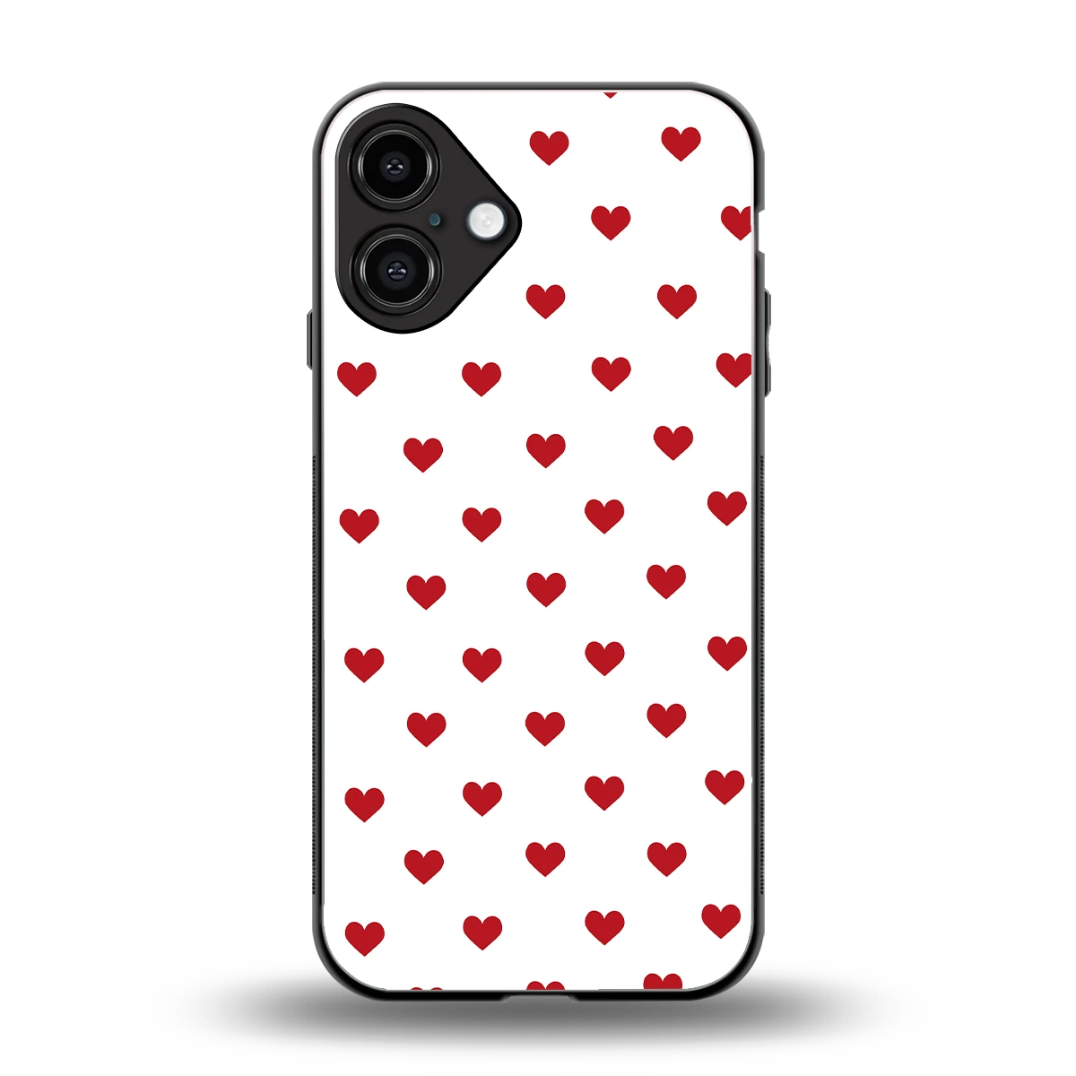 Love Patch back phone cover | glass case for iphone 16 plus