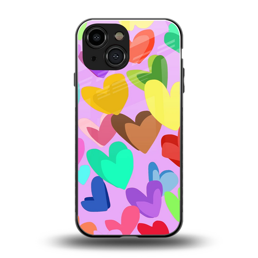 Love Spectrum back phone cover | glass case for iphone 13 mini