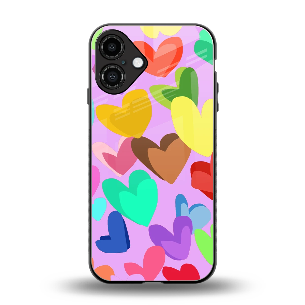 Love Spectrum back phone cover | glass case for iphone 16 plus