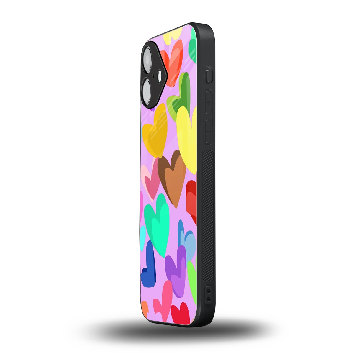 Love Spectrum iphone 16 plus mobile cover | shockproof glass phone case