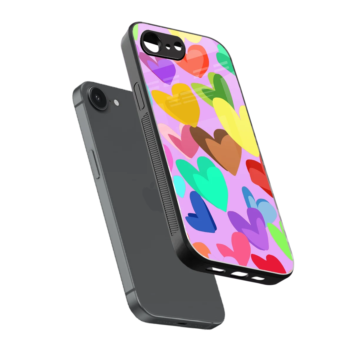 Love Spectrum sleek iphone 16e cover with tempered glass back and TPU edges