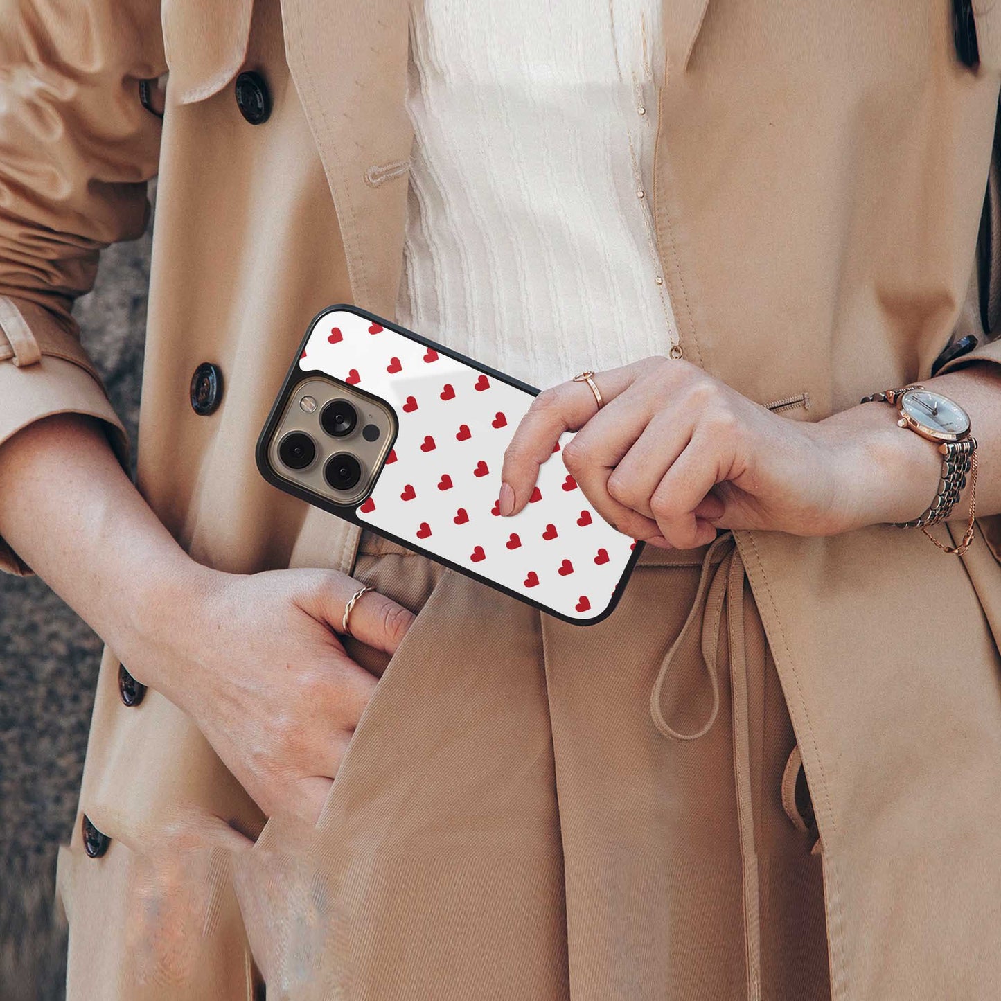Love Patch Phone Case for Iphone 16 | Glass Case