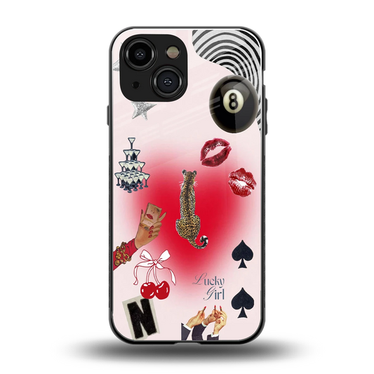 Lucky Charm back phone cover | glass case for iphone 13 mini