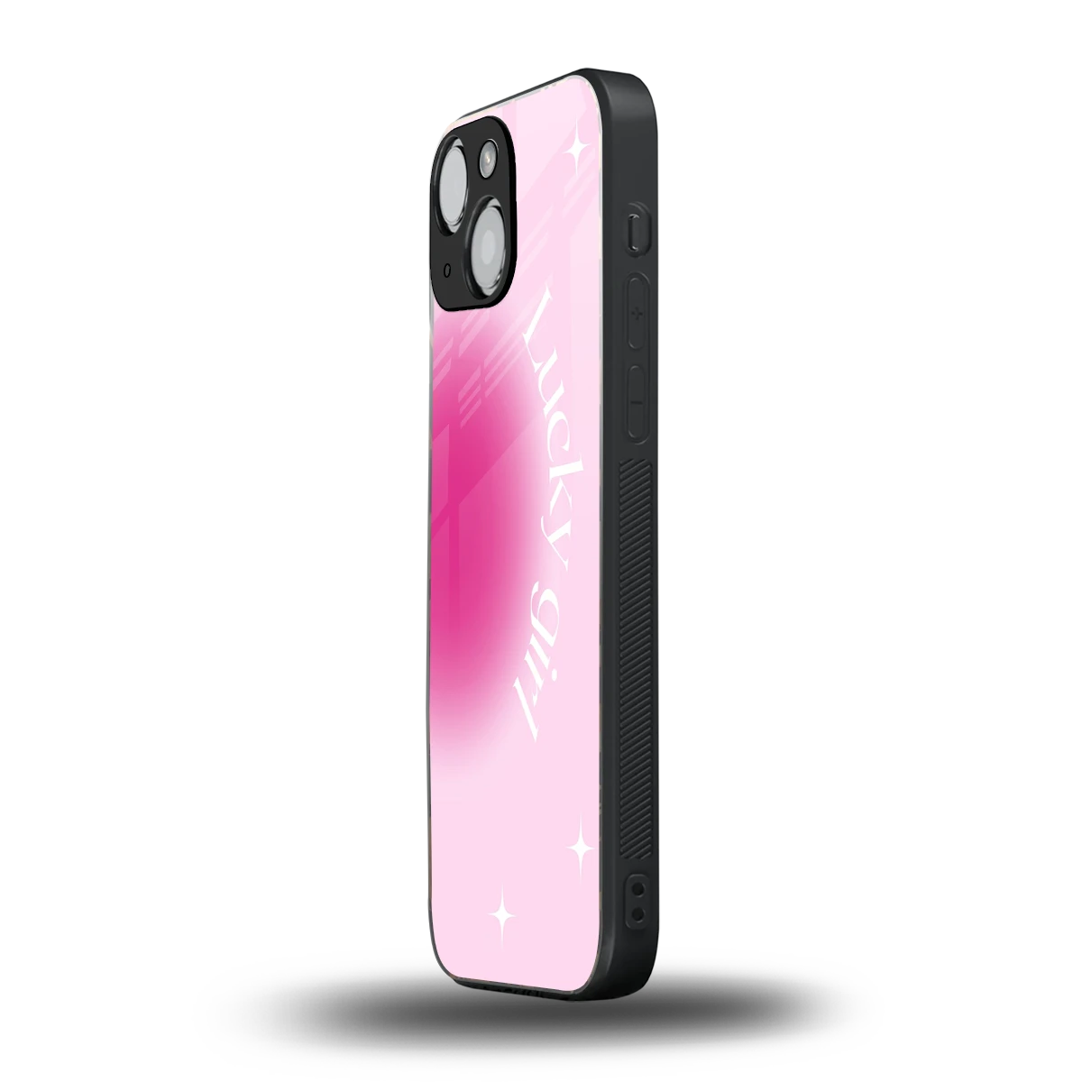 Lucky Girl Aesthetic iphone 13 mini mobile cover | shockproof glass phone case