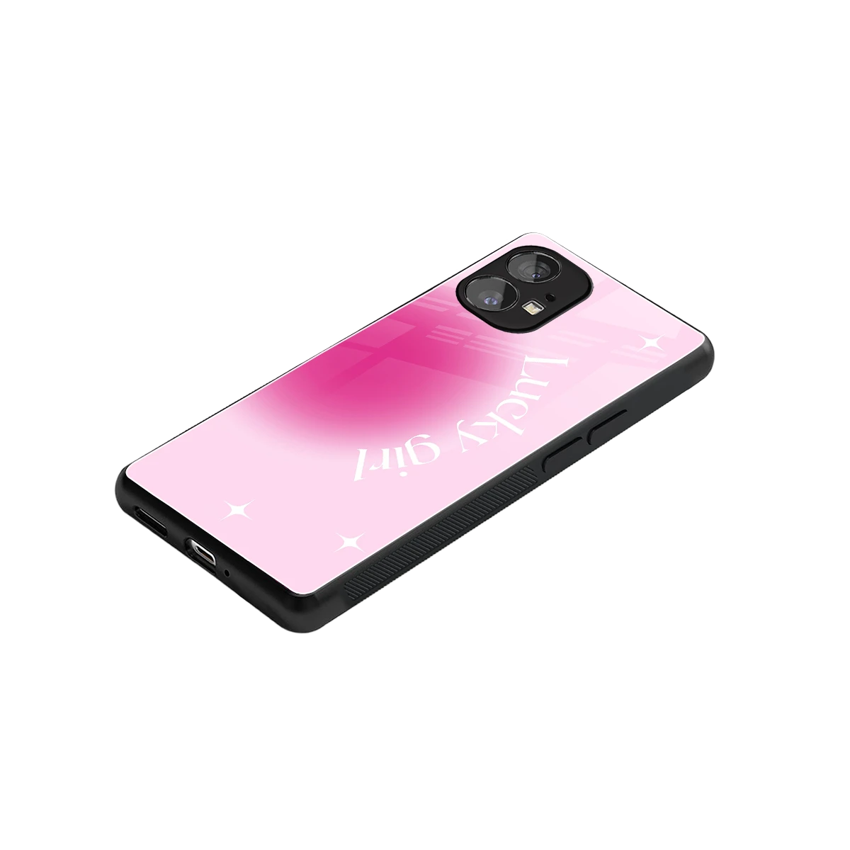 Lucky Girl Aesthetic stylish phone case for nothing phone 1 | glossy glass and slim fit