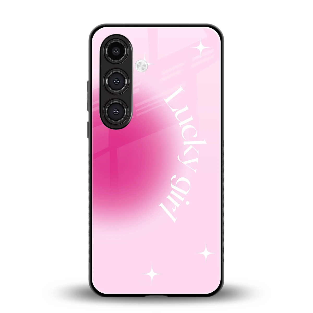 Lucky Girl Aesthetic back phone cover | glass case for samsung galaxy s23 plus
