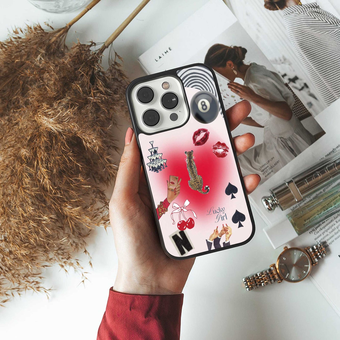Lucky Charm Phone Case for Iphone 16 | Glass Case