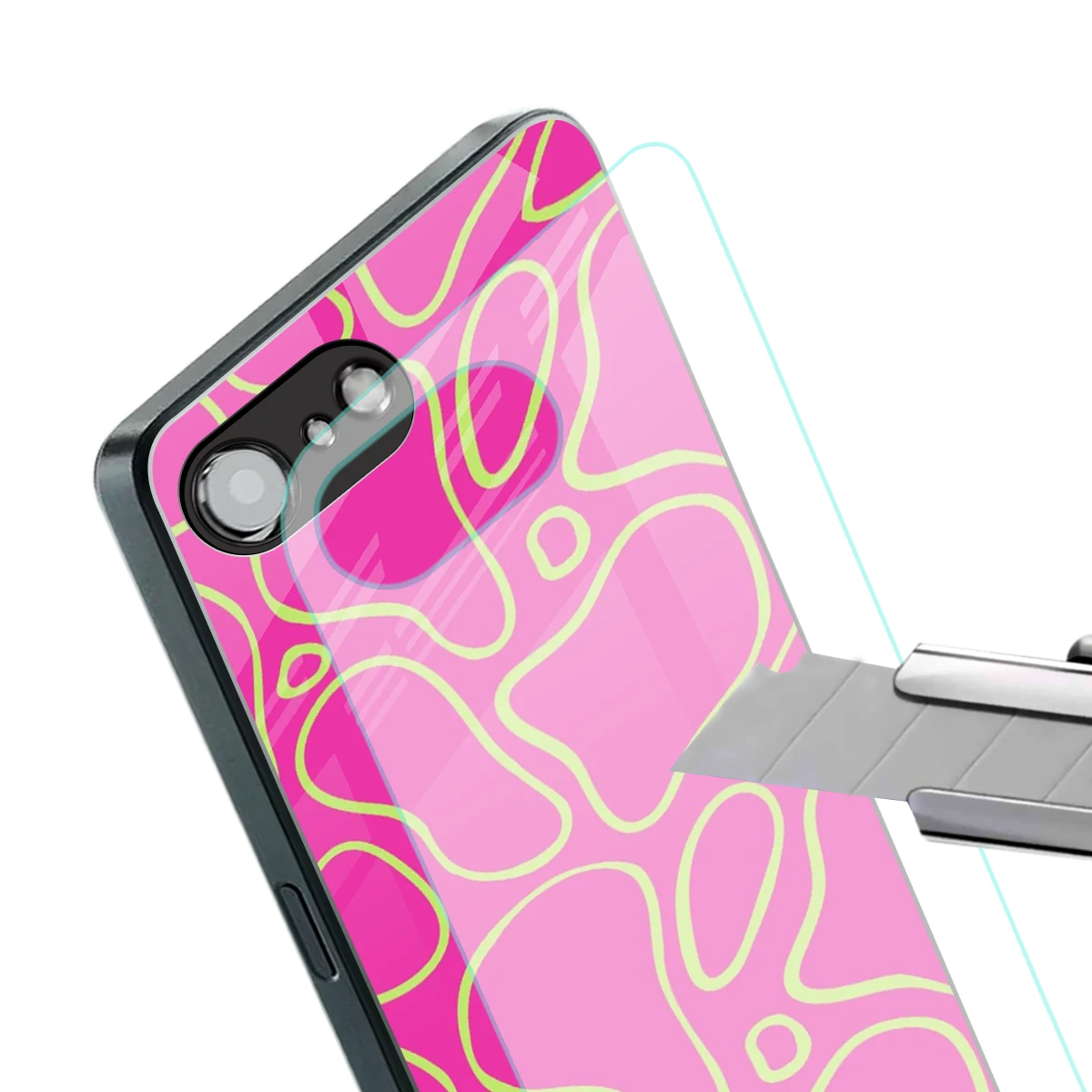 Lush Flow stylish phone case for iphone 16e | glossy glass and slim fit