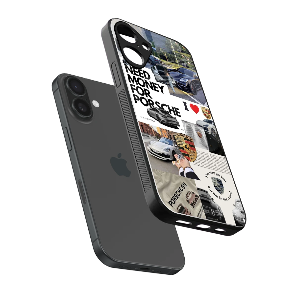 Luxe Dreams sleek iphone 16 plus cover with tempered glass back and TPU edges