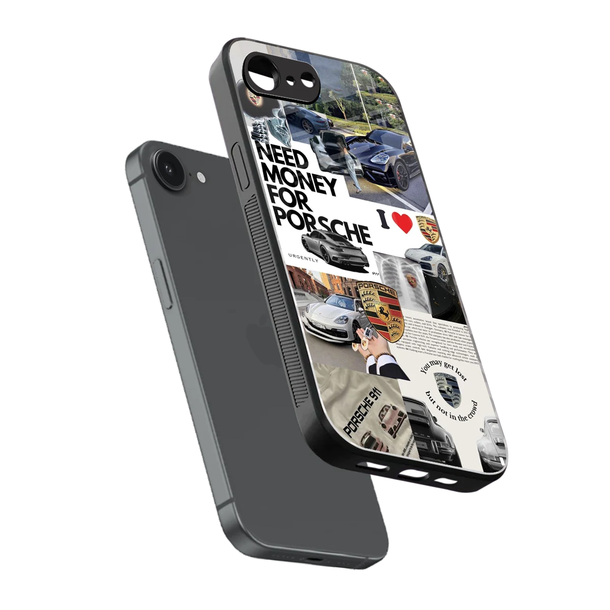 Luxe Dreams sleek iphone 16e cover with tempered glass back and TPU edges