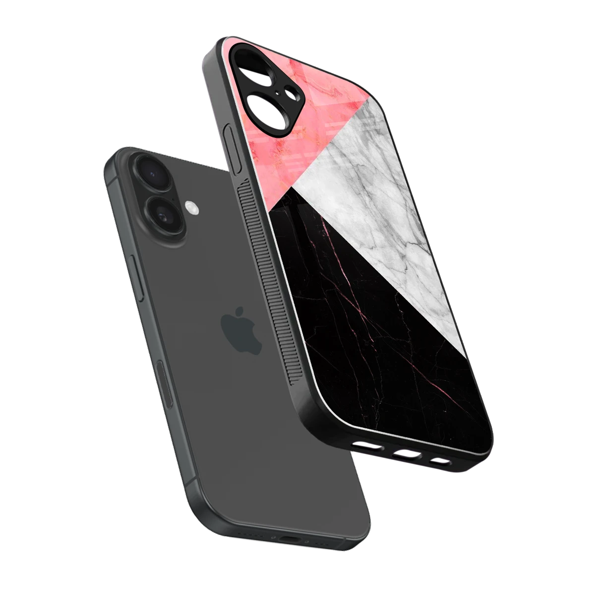 Luxe Trio sleek iphone 16 plus cover with tempered glass back and TPU edges