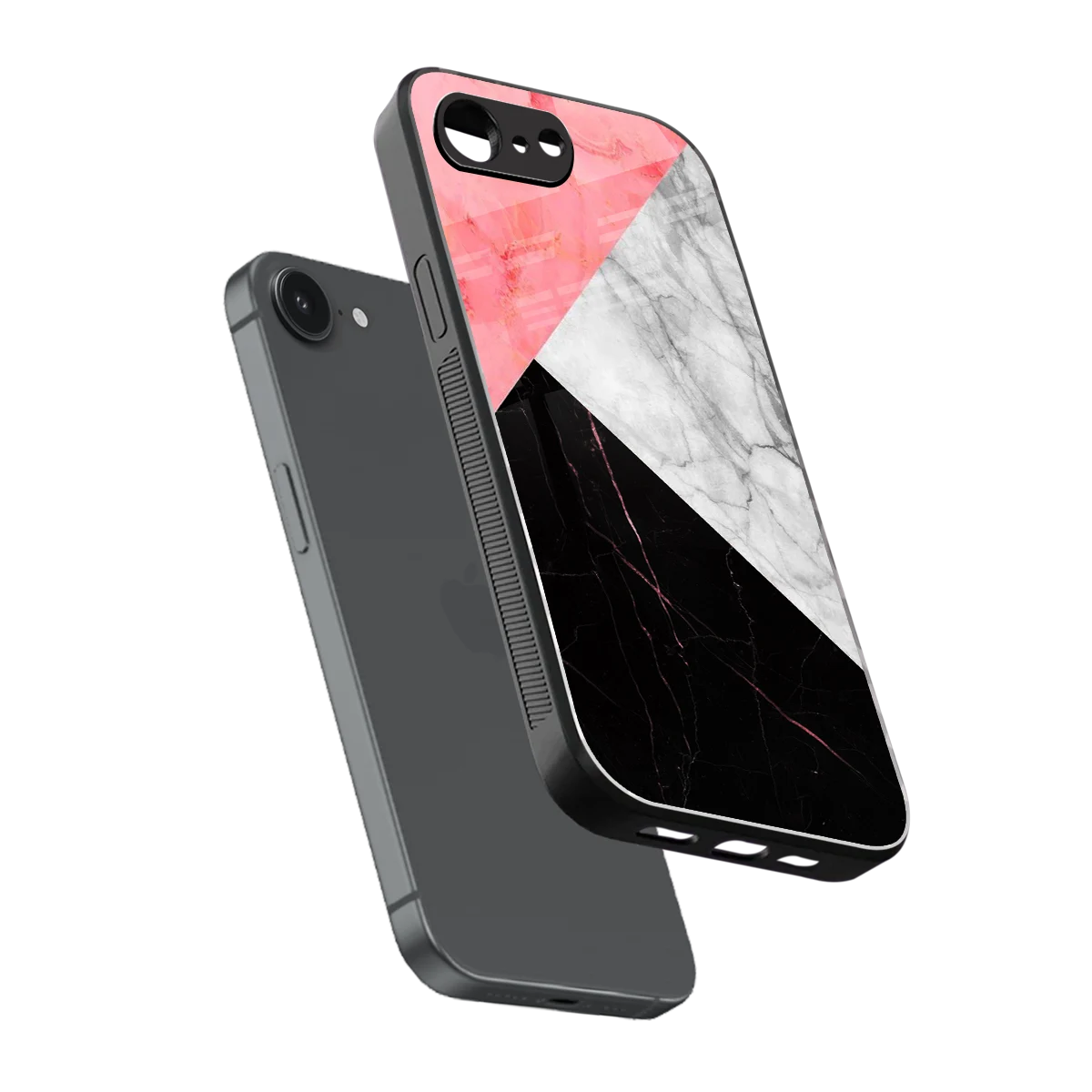 Luxe Trio sleek iphone 16e cover with tempered glass back and TPU edges