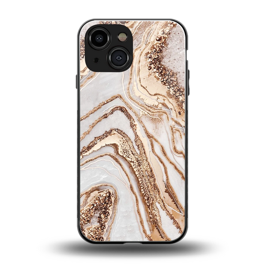 Luxe White back phone cover | glass case for iphone 13 mini
