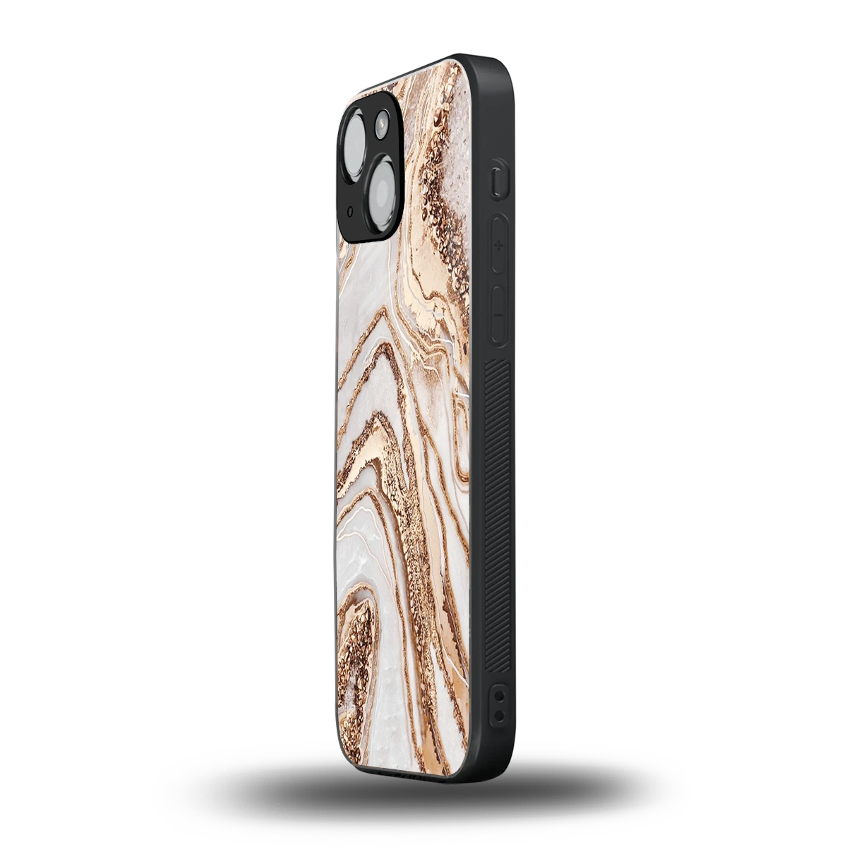 Luxe White iphone 13 mini mobile cover | shockproof glass phone case