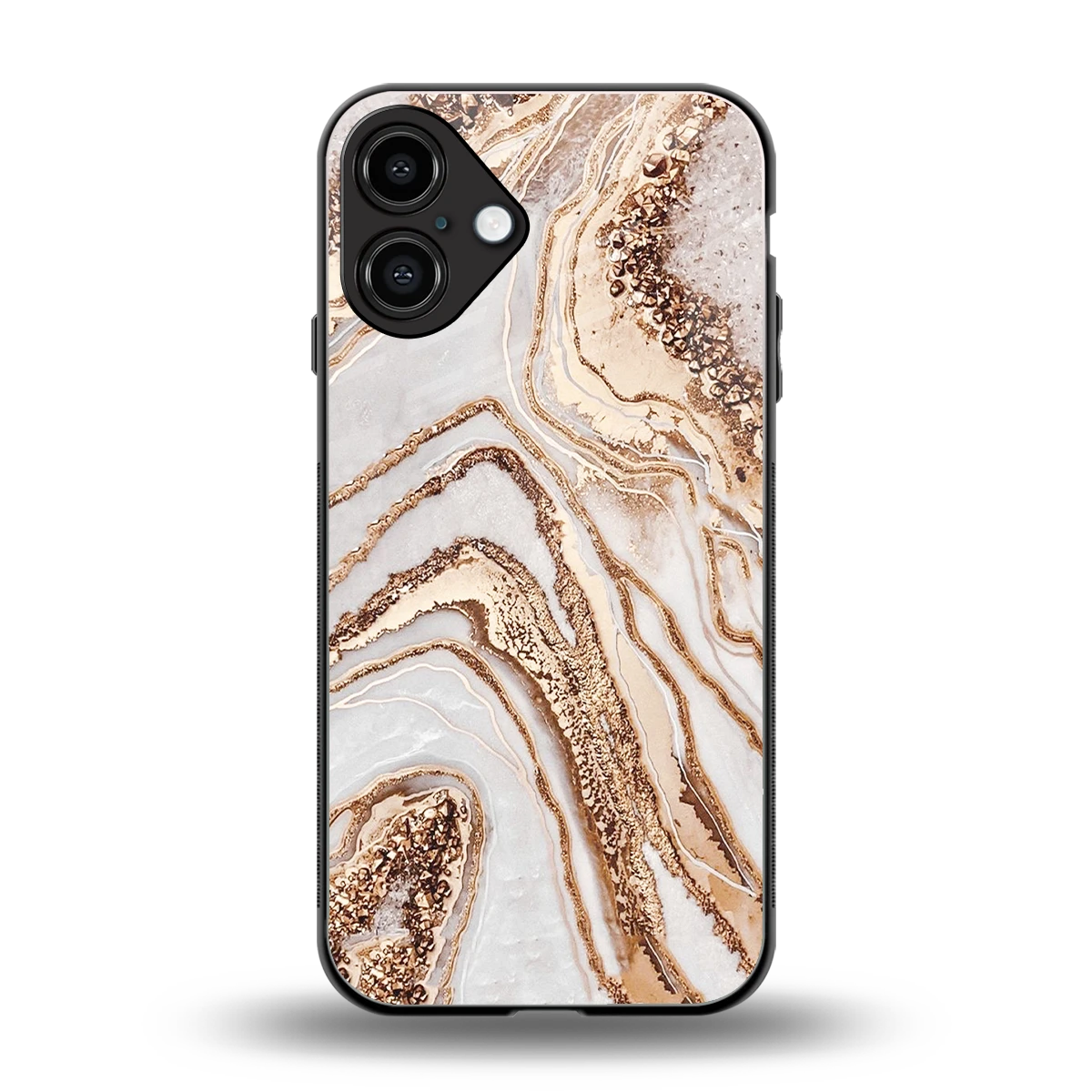 Luxe White back phone cover | glass case for iphone 16 plus