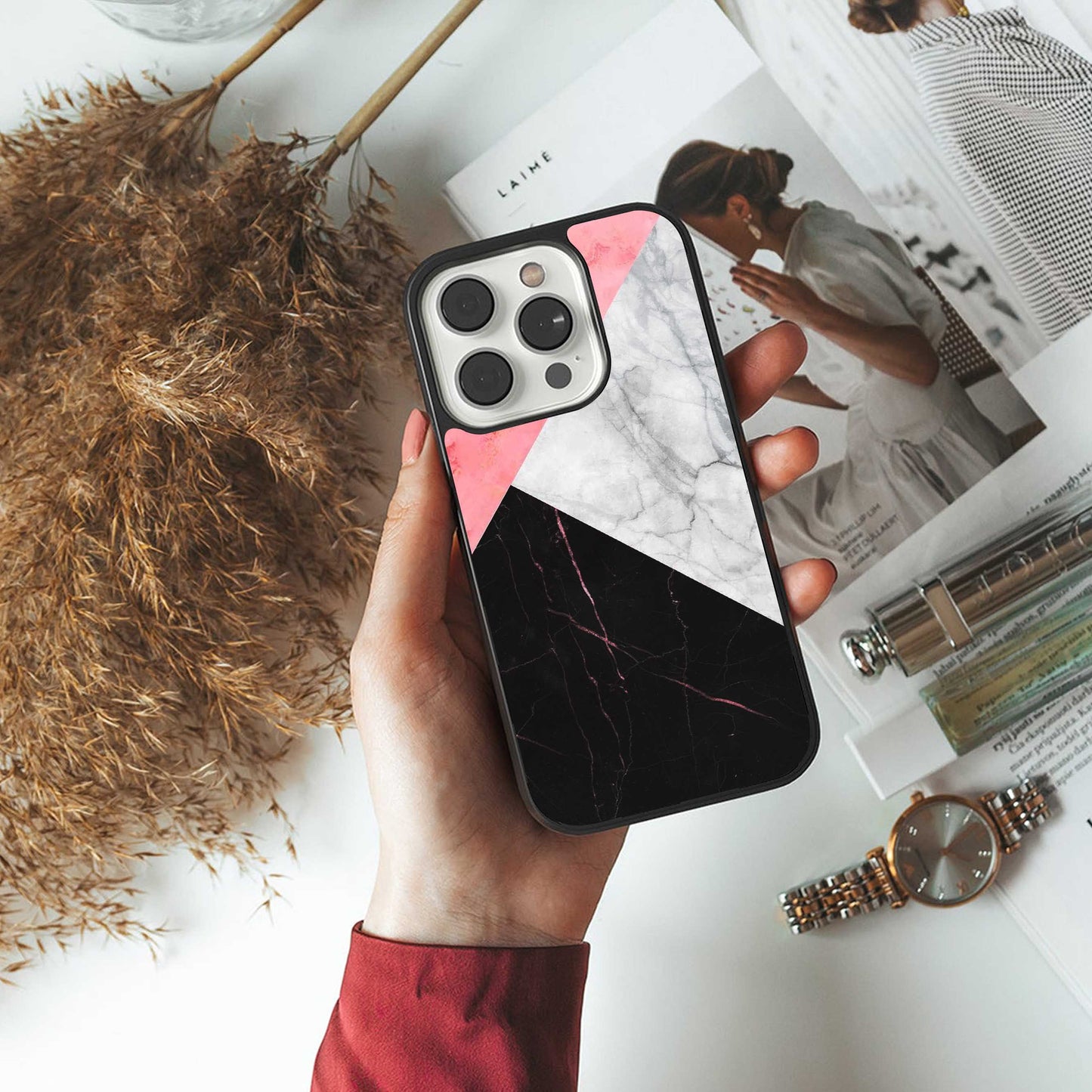 Luxe Trio Phone Case for Iphone 16 | Glass Case