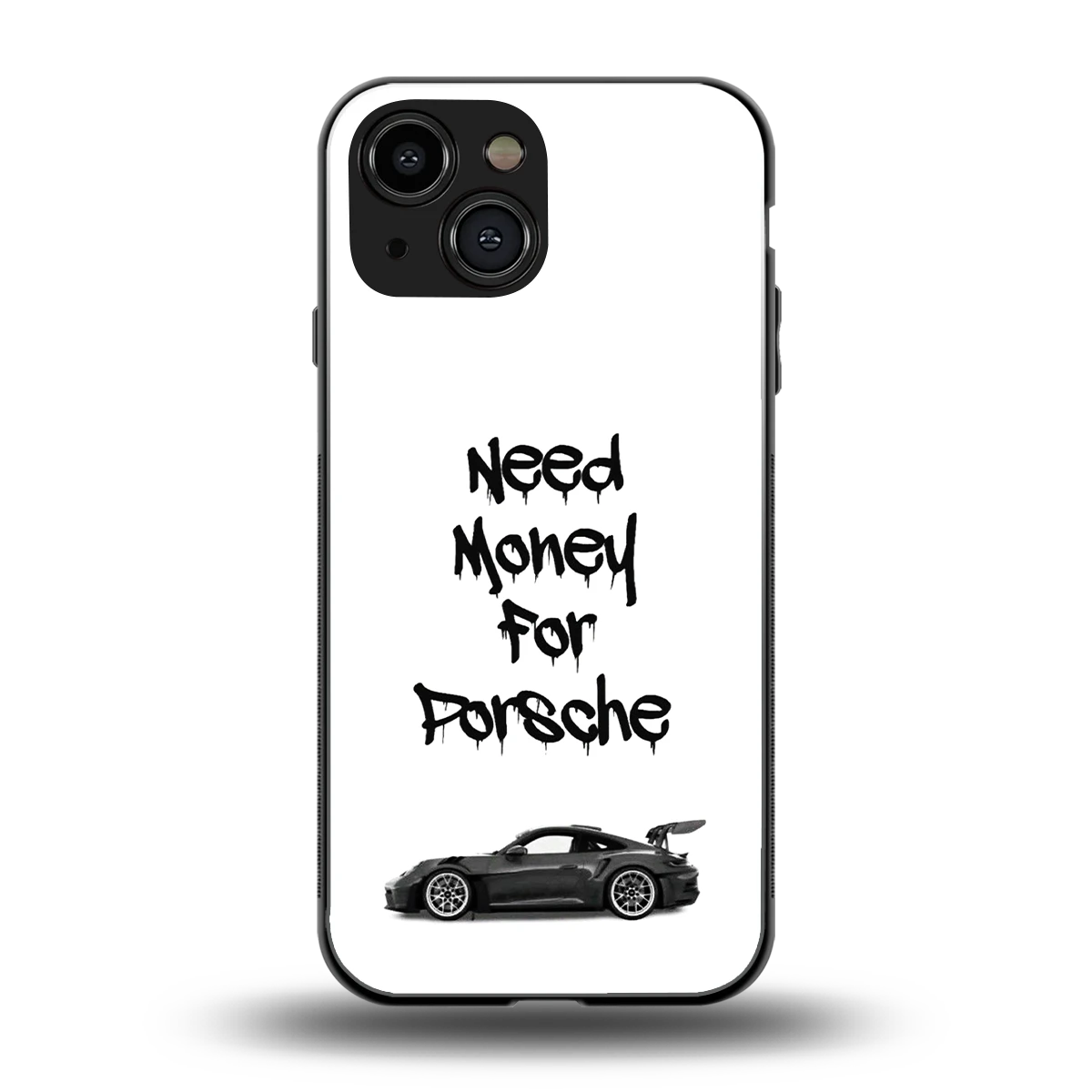 Luxury Hustle back phone cover | glass case for iphone 13 mini