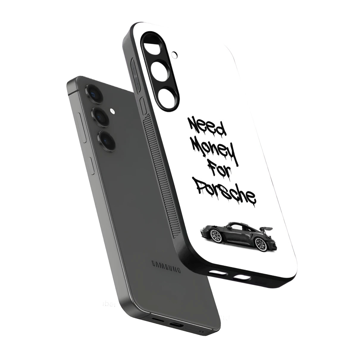 Luxury Hustle sleek samsung galaxy s24 cover with tempered glass back and TPU edges
