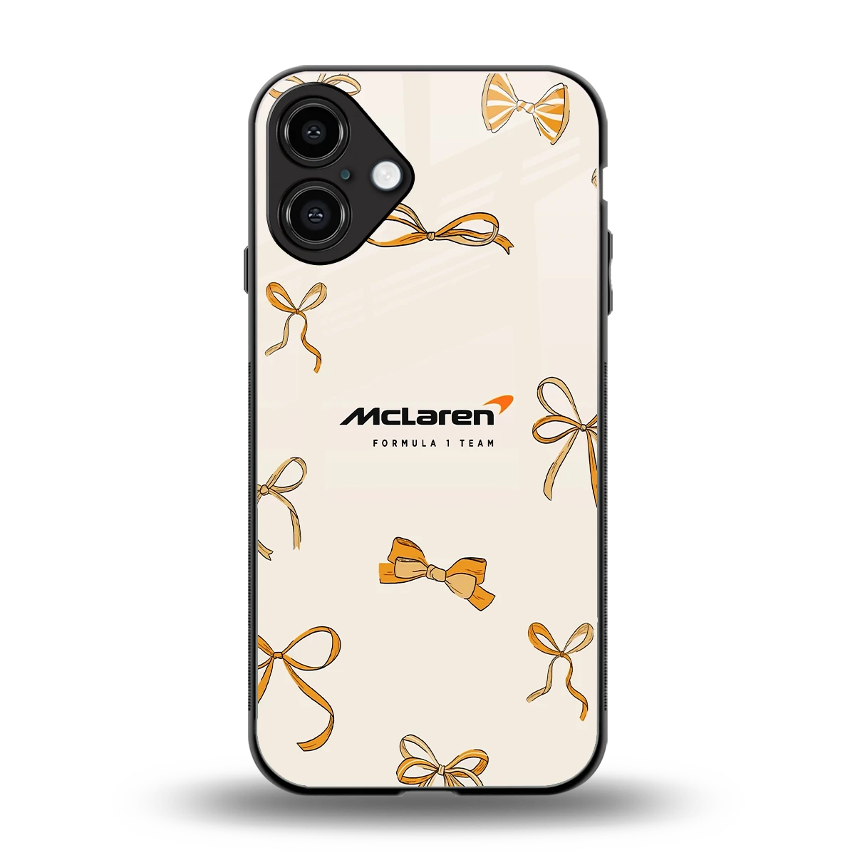 MCL X Bows back phone cover | glass case for iphone 16 plus