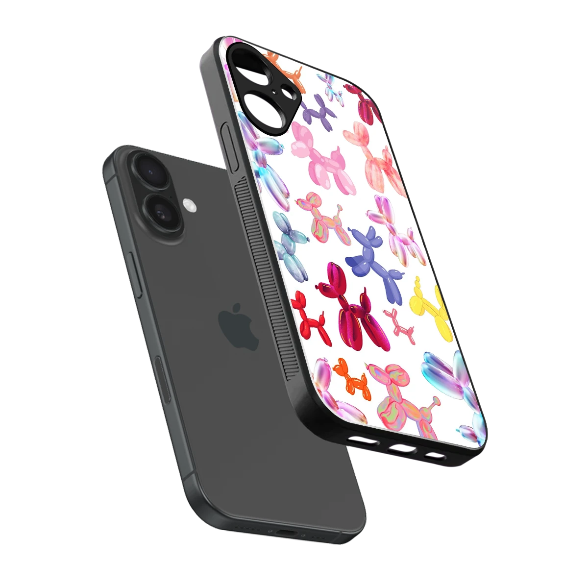 Magic Float sleek iphone 16 plus cover with tempered glass back and TPU edges