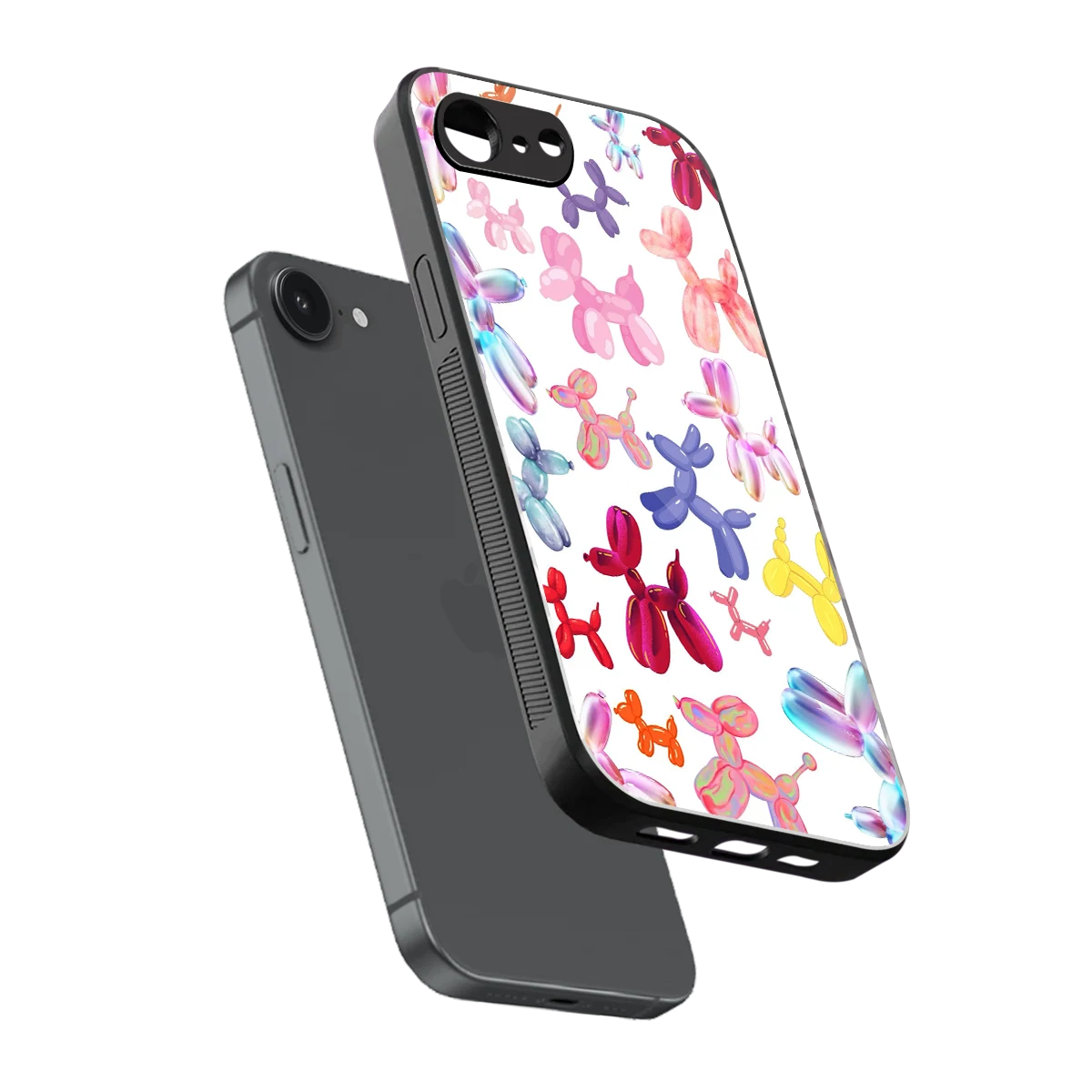 Magic Float sleek iphone 16e cover with tempered glass back and TPU edges