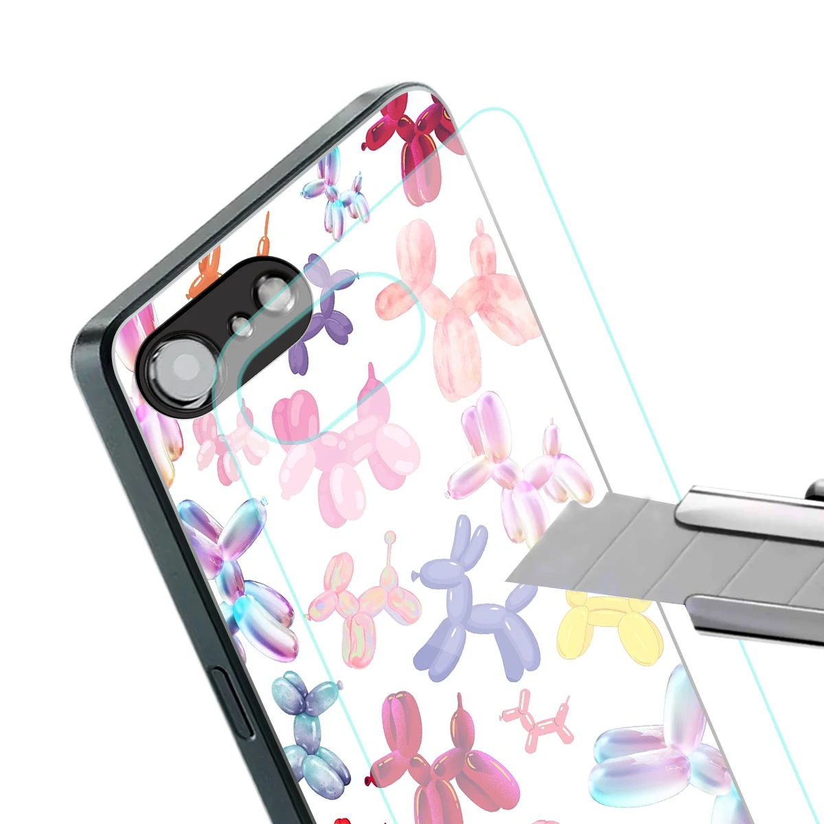 Magic Float stylish phone case for iphone 16e | glossy glass and slim fit