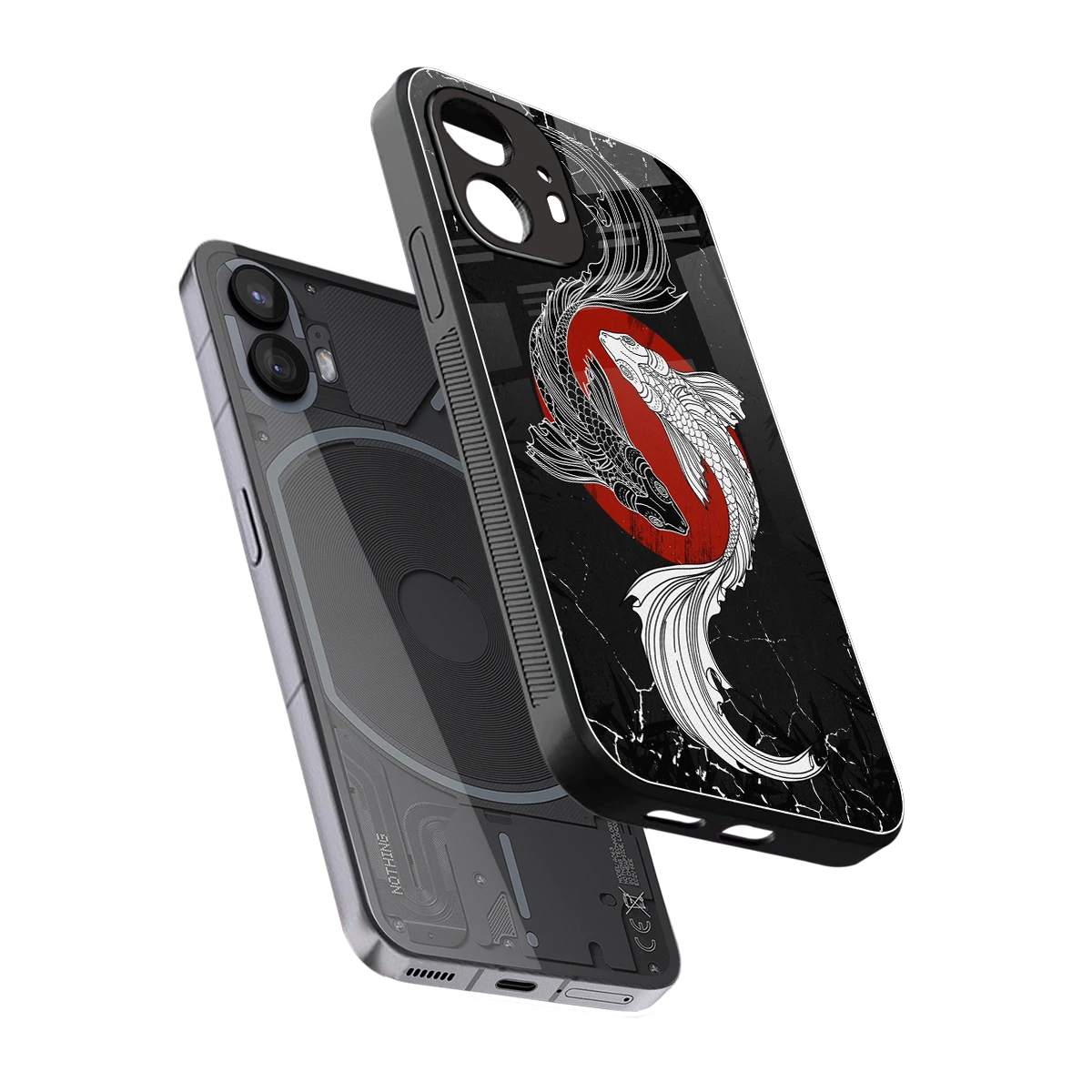 Majestic Marine sleek nothing phone 2 cover with tempered glass back and TPU edges