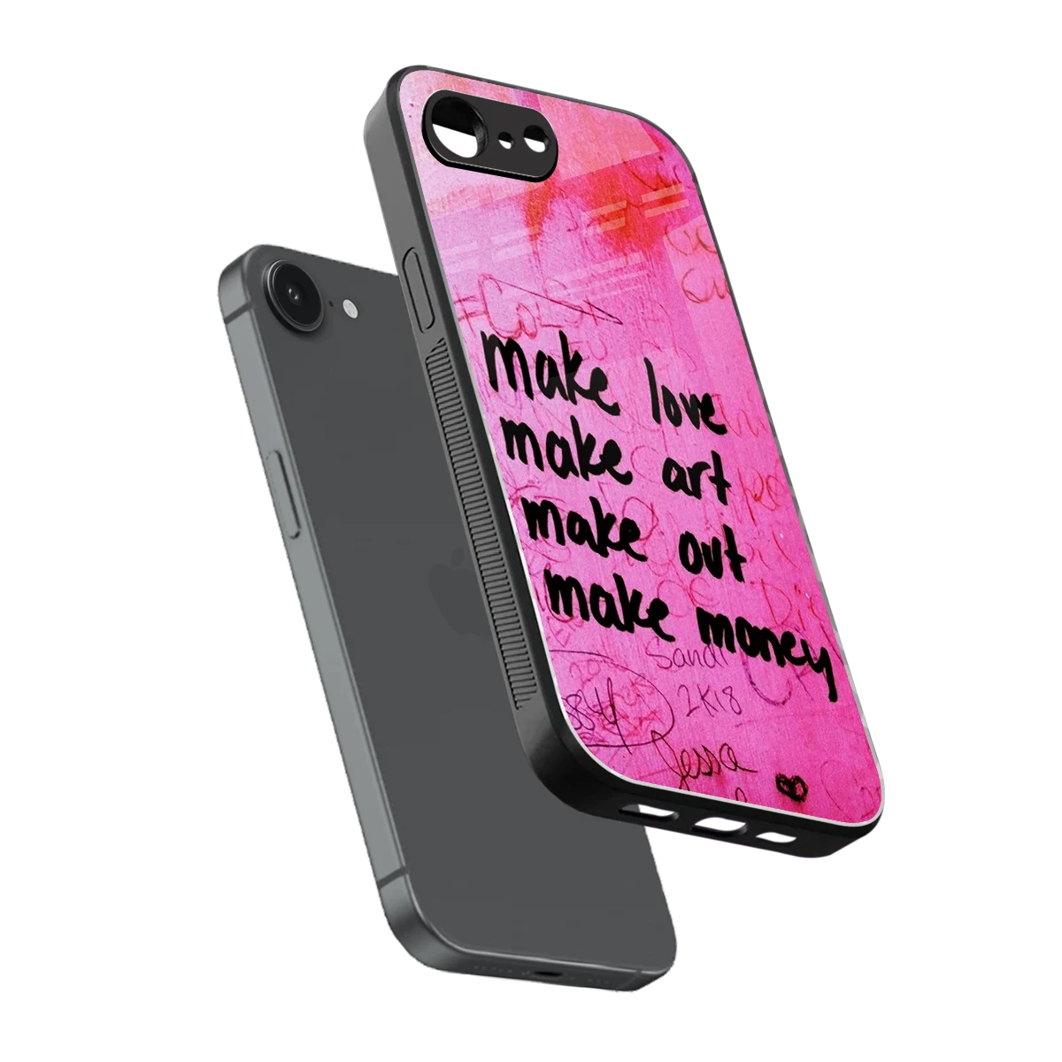 Make Magic sleek iphone 16e cover with tempered glass back and TPU edges