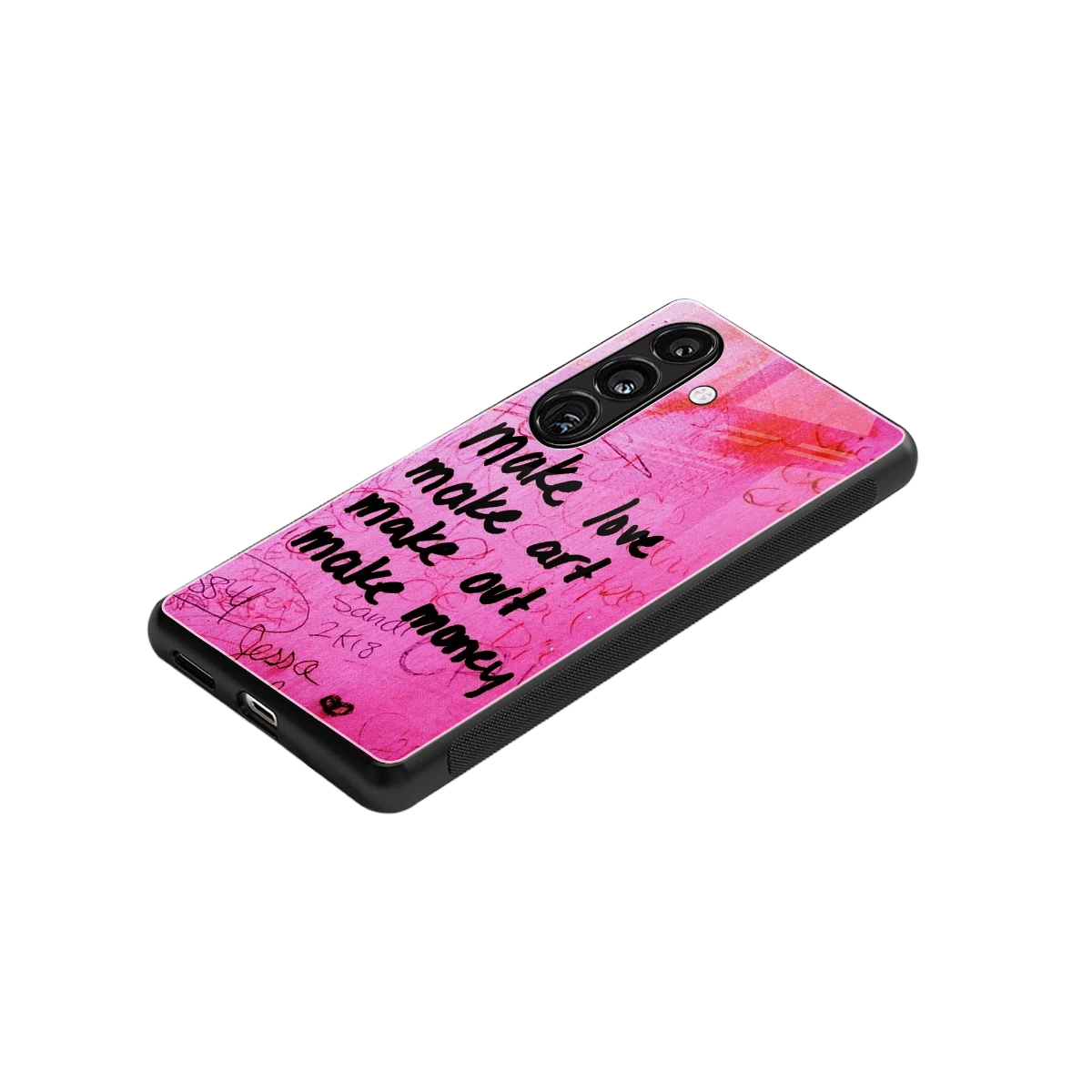 Make Magic stylish phone case for samsung galaxy s24 | glossy glass and slim fit