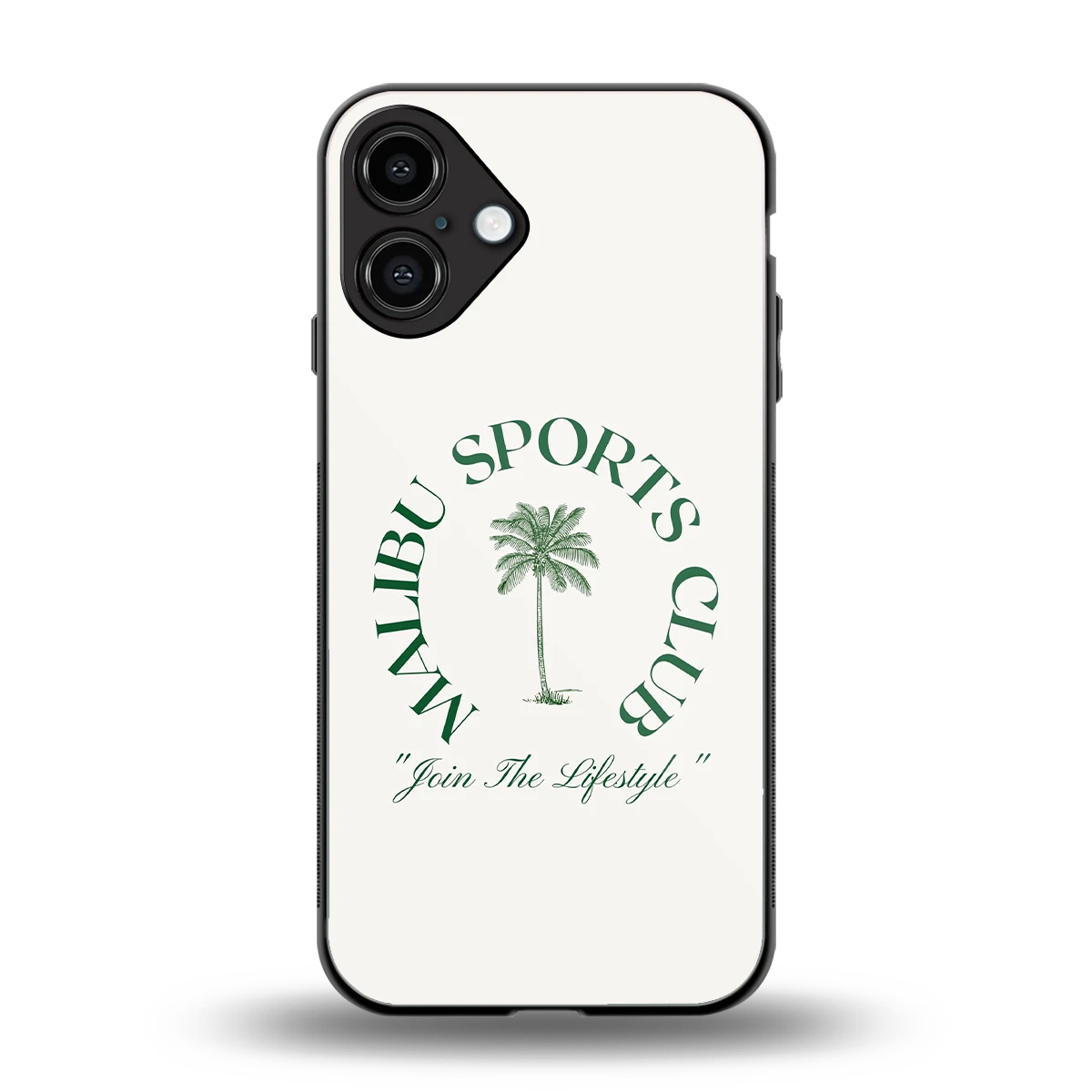 Malibu Sports Club back phone cover | glass case for iphone 16 plus