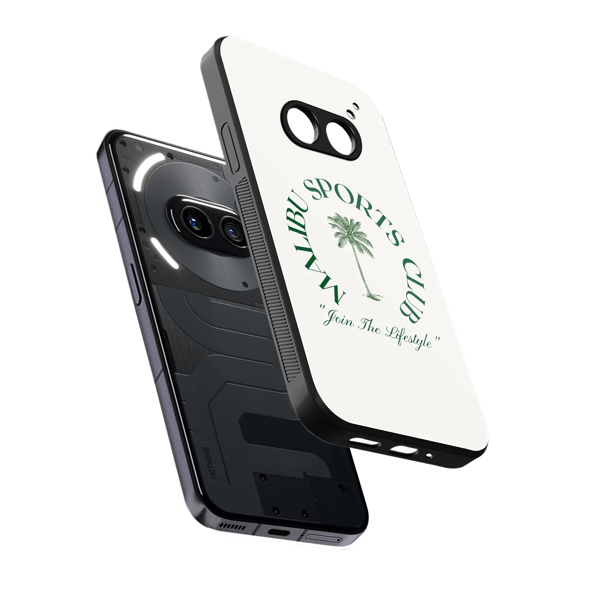 Malibu Sports Club sleek nothing phone 2a cover with tempered glass back and TPU edges