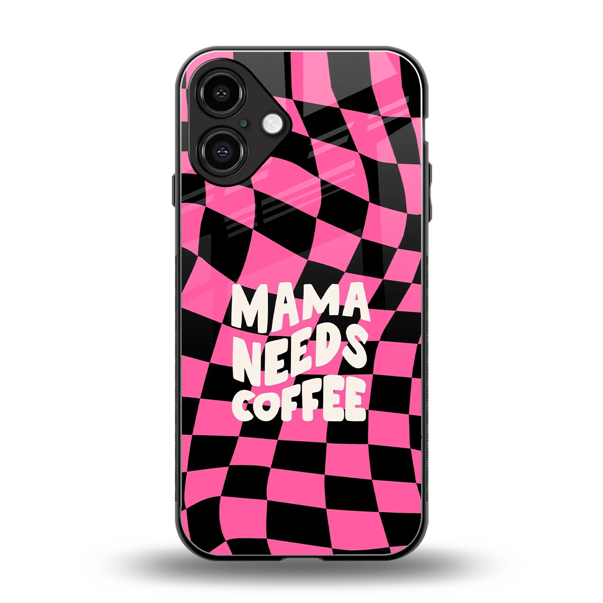Mama Needs Coffee back phone cover | glass case for iphone 16 plus