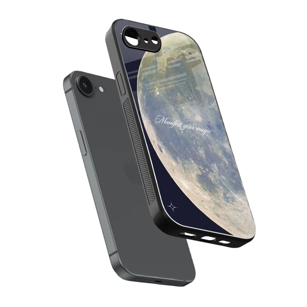 Manifest Glow sleek iphone 16e cover with tempered glass back and TPU edges