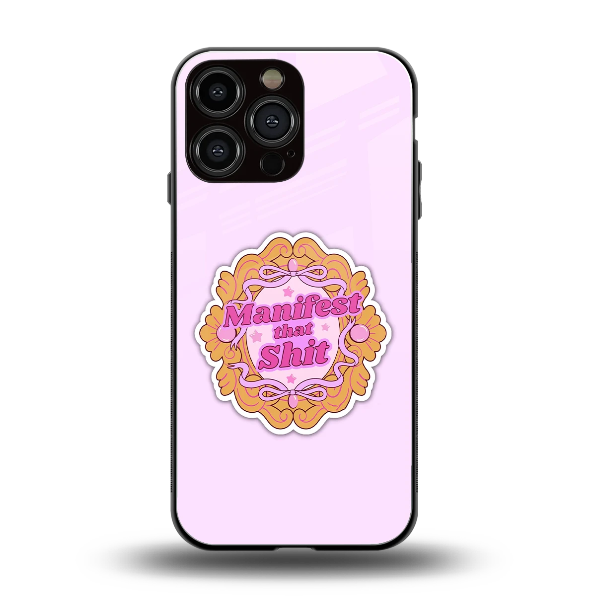 Manifestor back phone cover | glass case for iphone 14 pro max