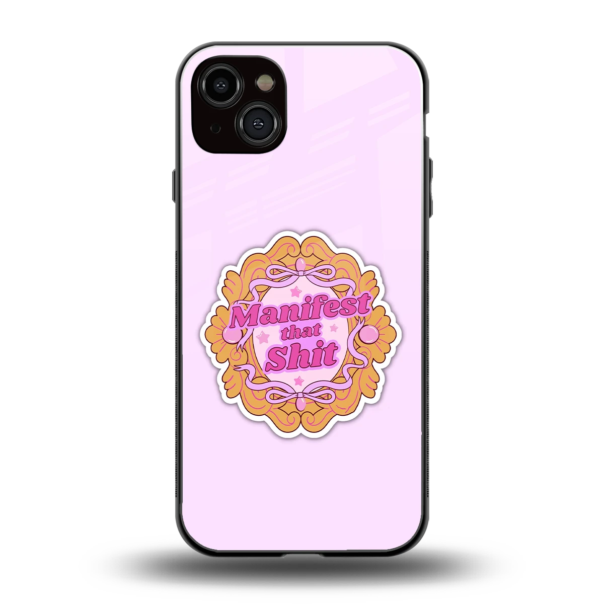 Manifestor back phone cover | glass case for iphone 14 plus