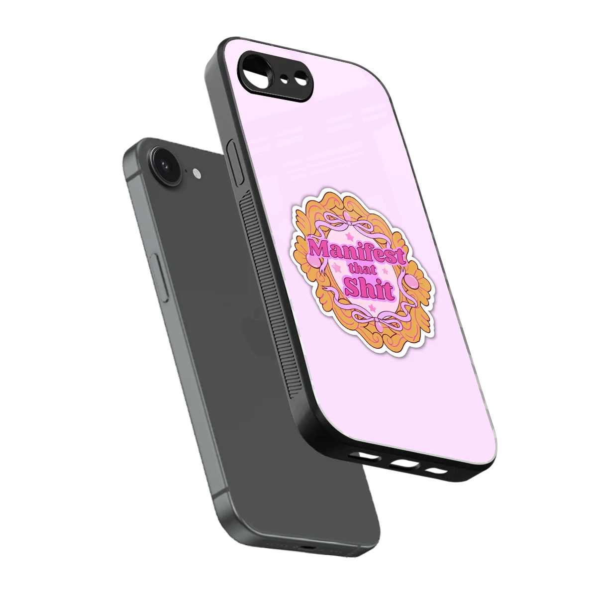Manifestor sleek iphone 16e cover with tempered glass back and TPU edges