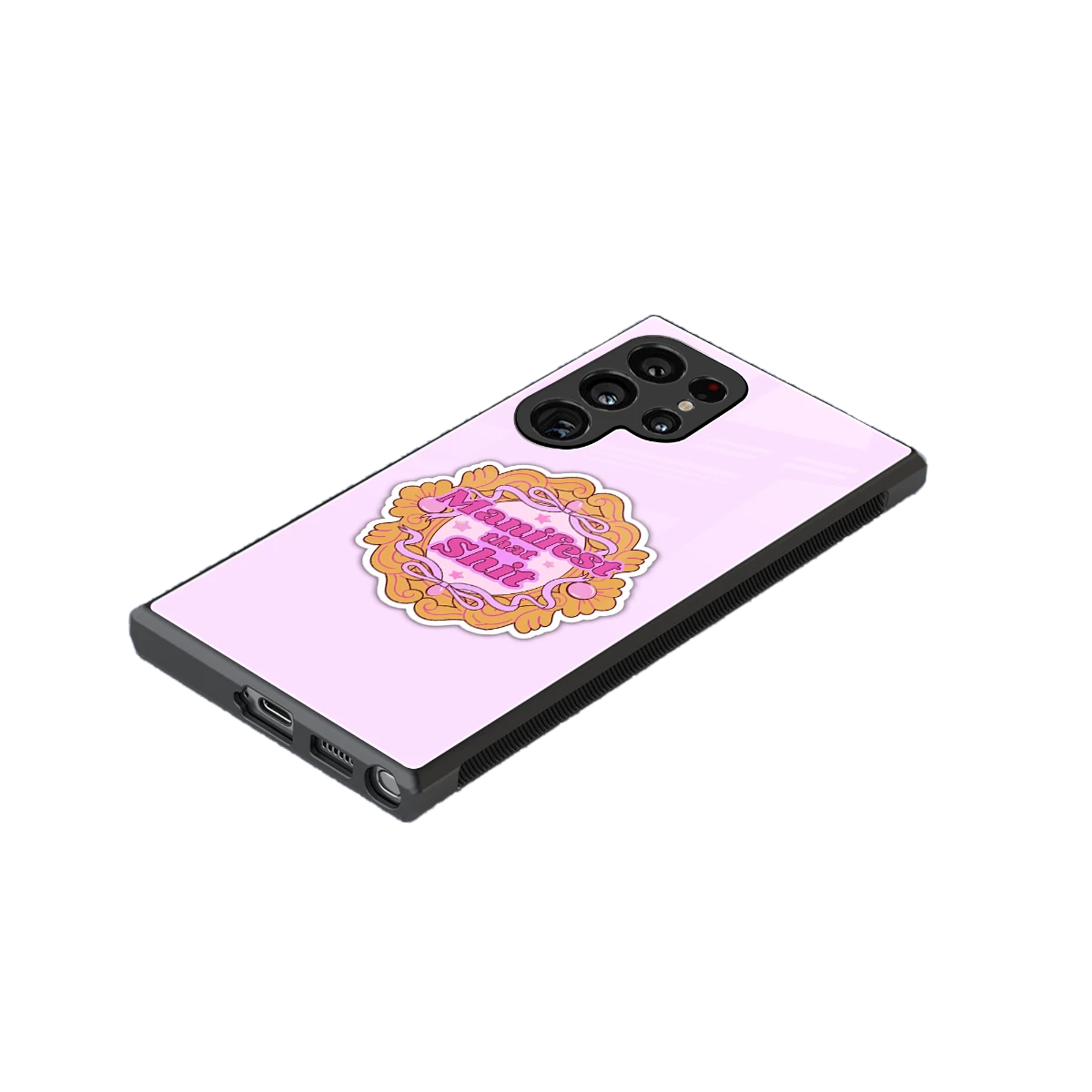 Manifestor stylish phone case for samsung galaxy s24 ultra | glossy glass and slim fit