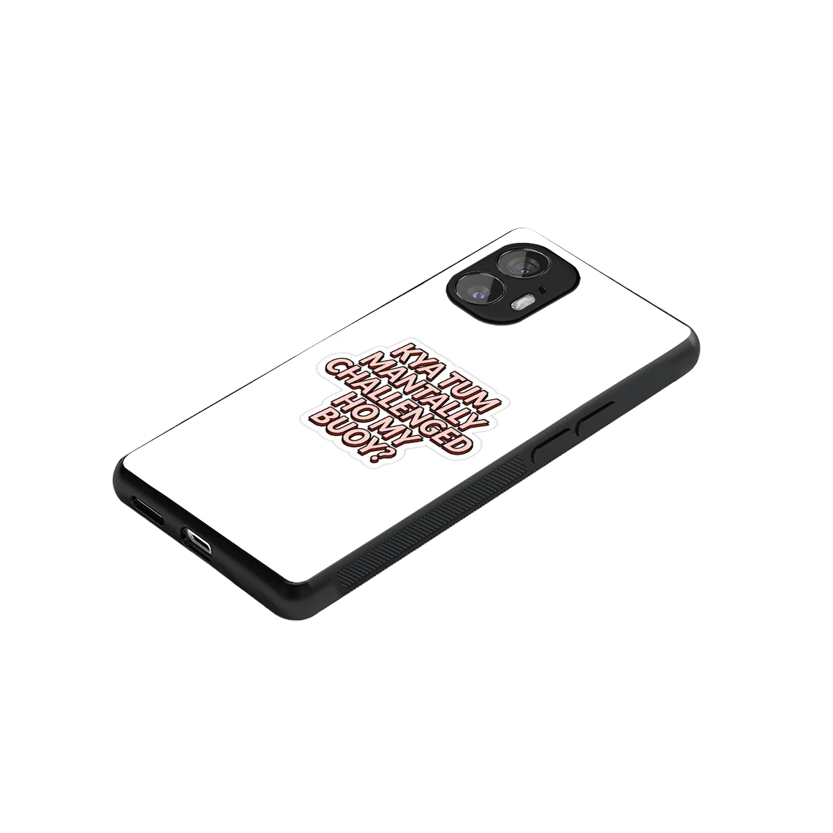 Mantally Challenged stylish phone case for nothing phone 2 | glossy glass and slim fit