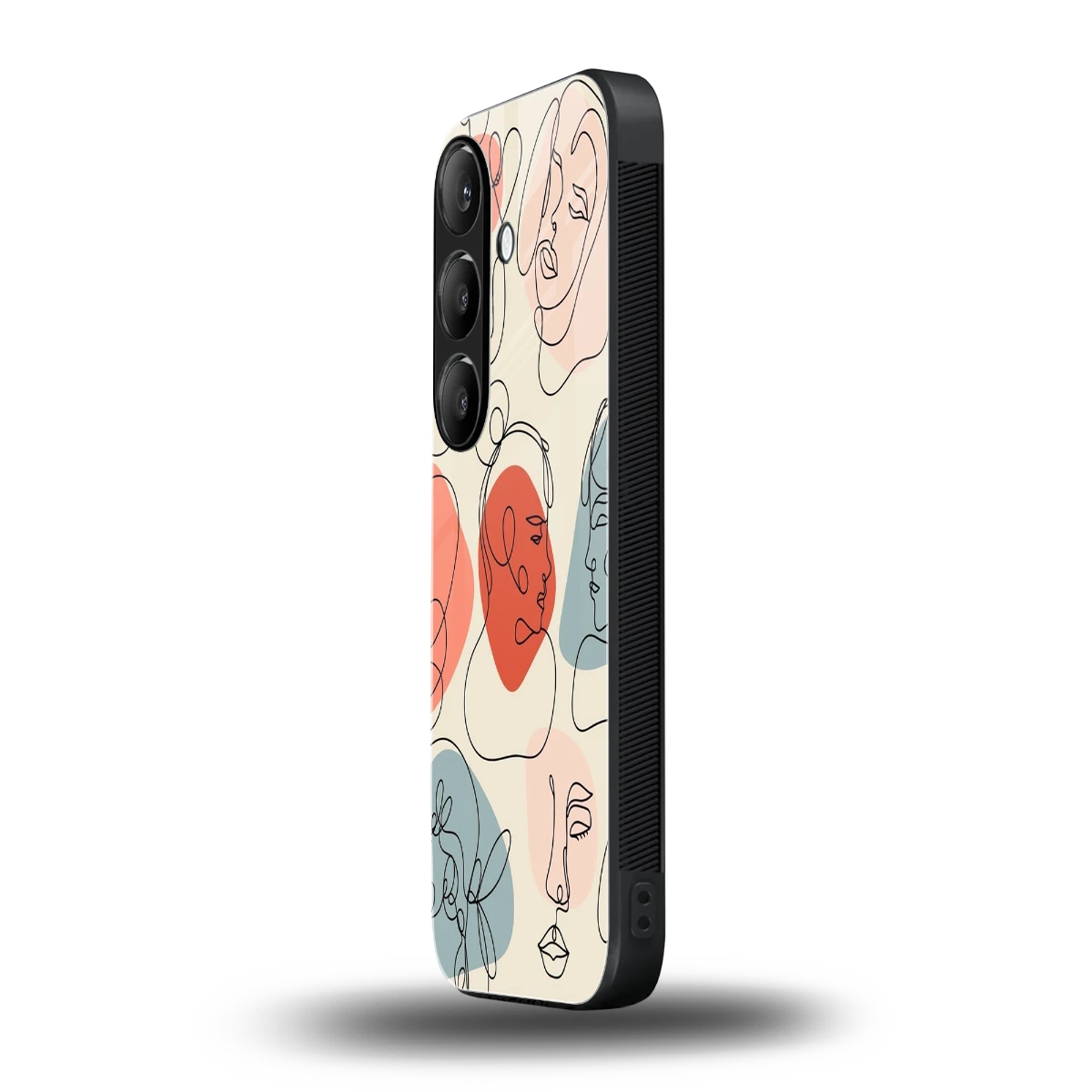 Many Faces Yellow samsung galaxy s24 mobile cover | shockproof glass phone case