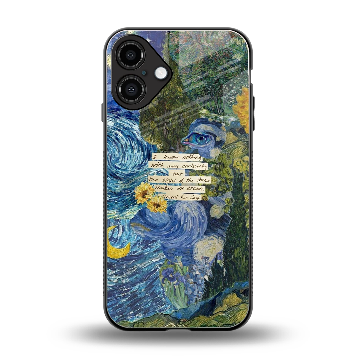 Masterpiece back phone cover | glass case for iphone 16 plus