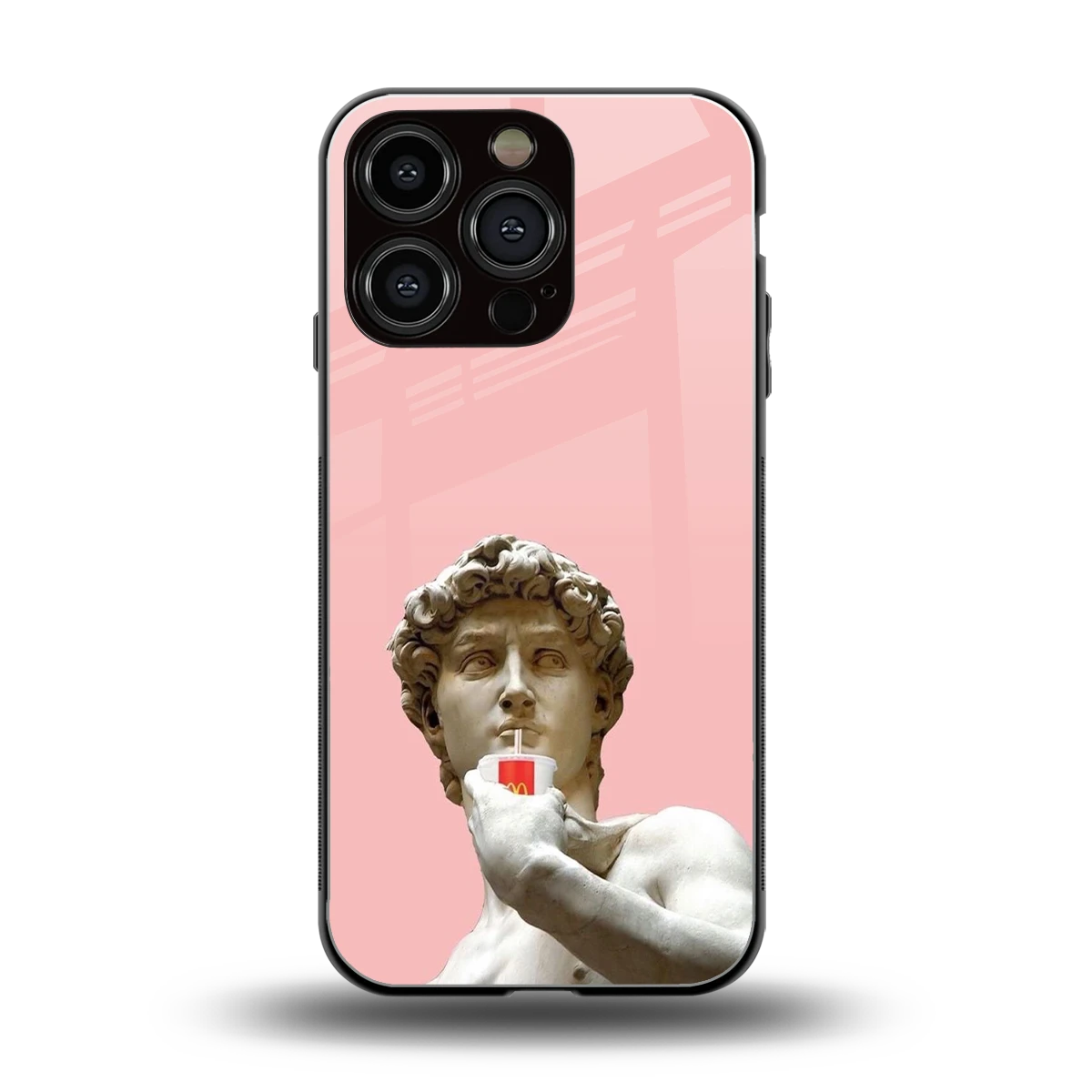 Mc David back phone cover | glass case for iphone 16 pro