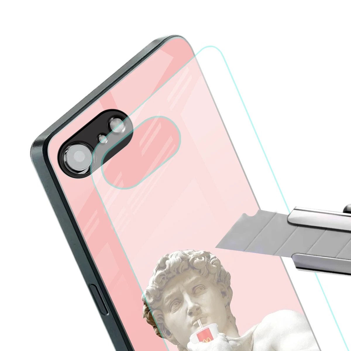 Mc David stylish phone case for iphone 16e | glossy glass and slim fit
