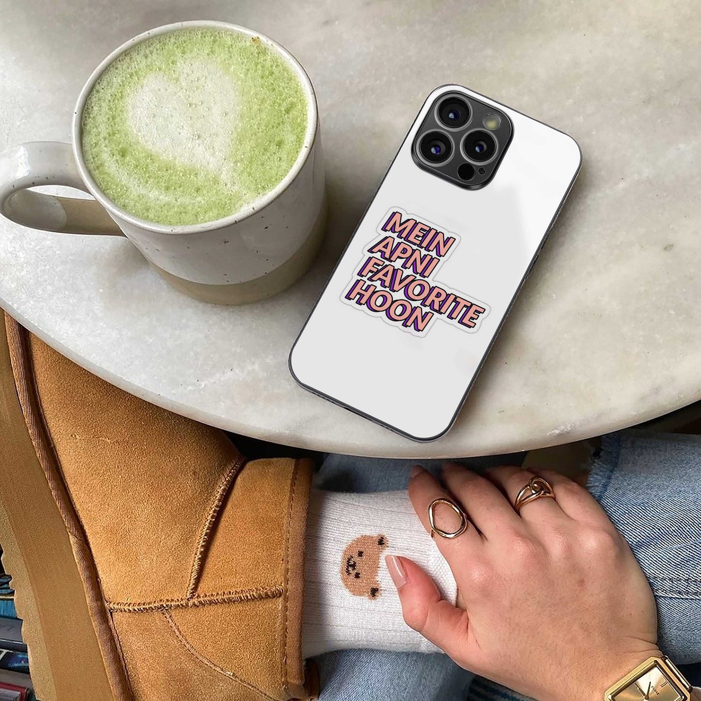 Mein Apni Fevorite Hoon Phone Case for Iphone 16 | Glass Case