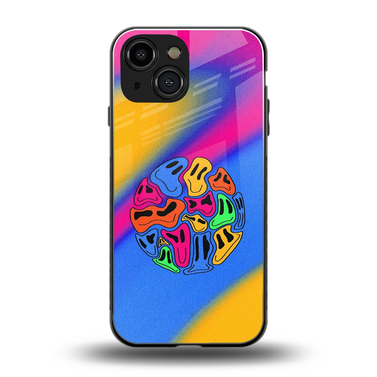 Melted Joy back phone cover | glass case for iphone 13 mini