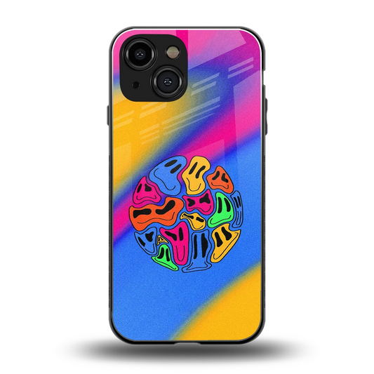 Melted Joy back phone cover | glass case for iphone 13 mini