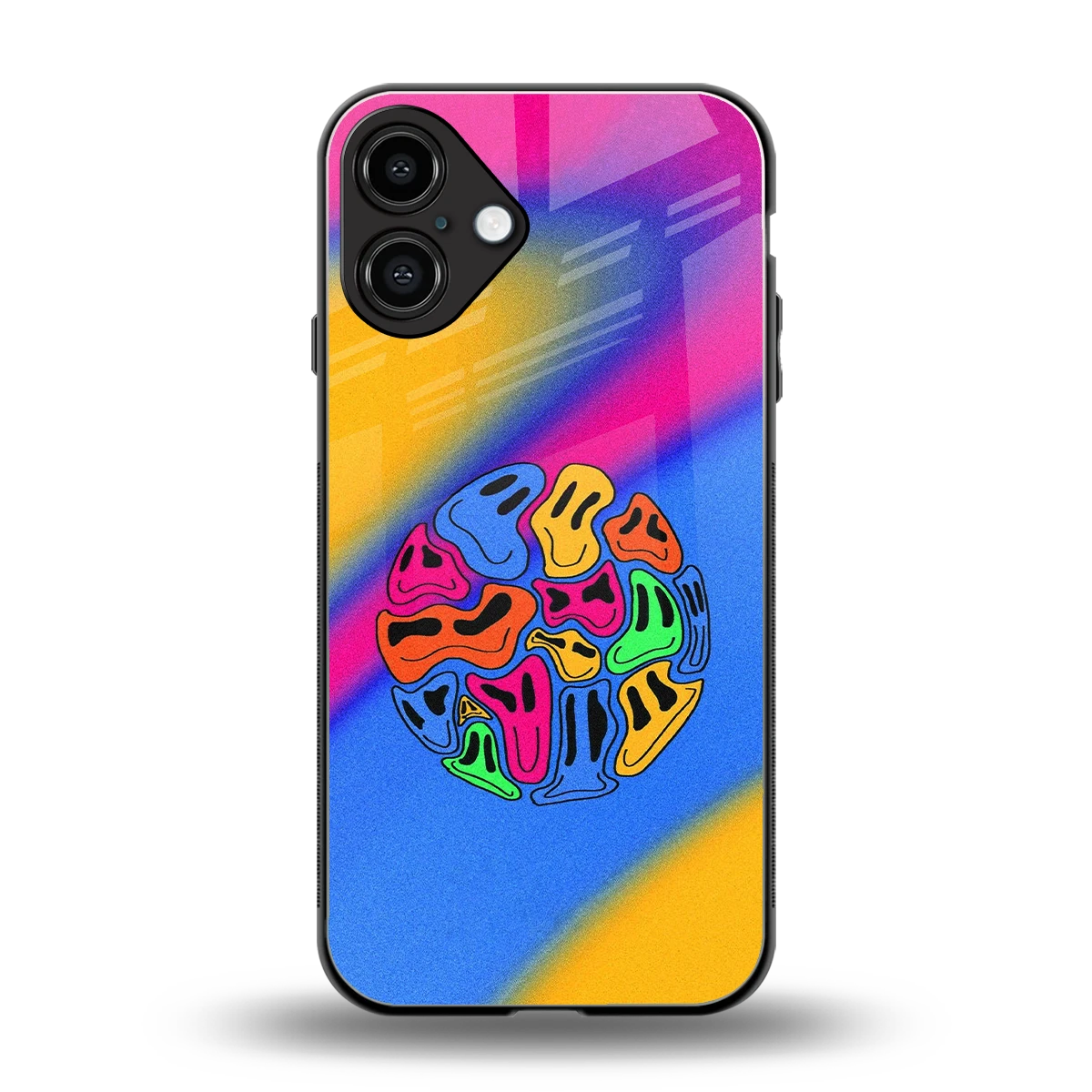 Melted Joy back phone cover | glass case for iphone 16 plus